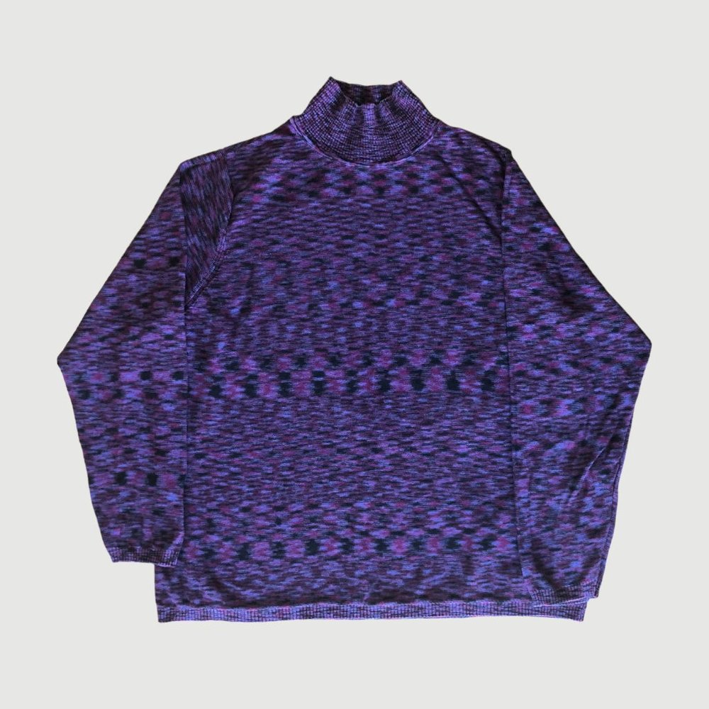 Caslon 90s Vintage Plus Size Purple Knit Sweater size 1X